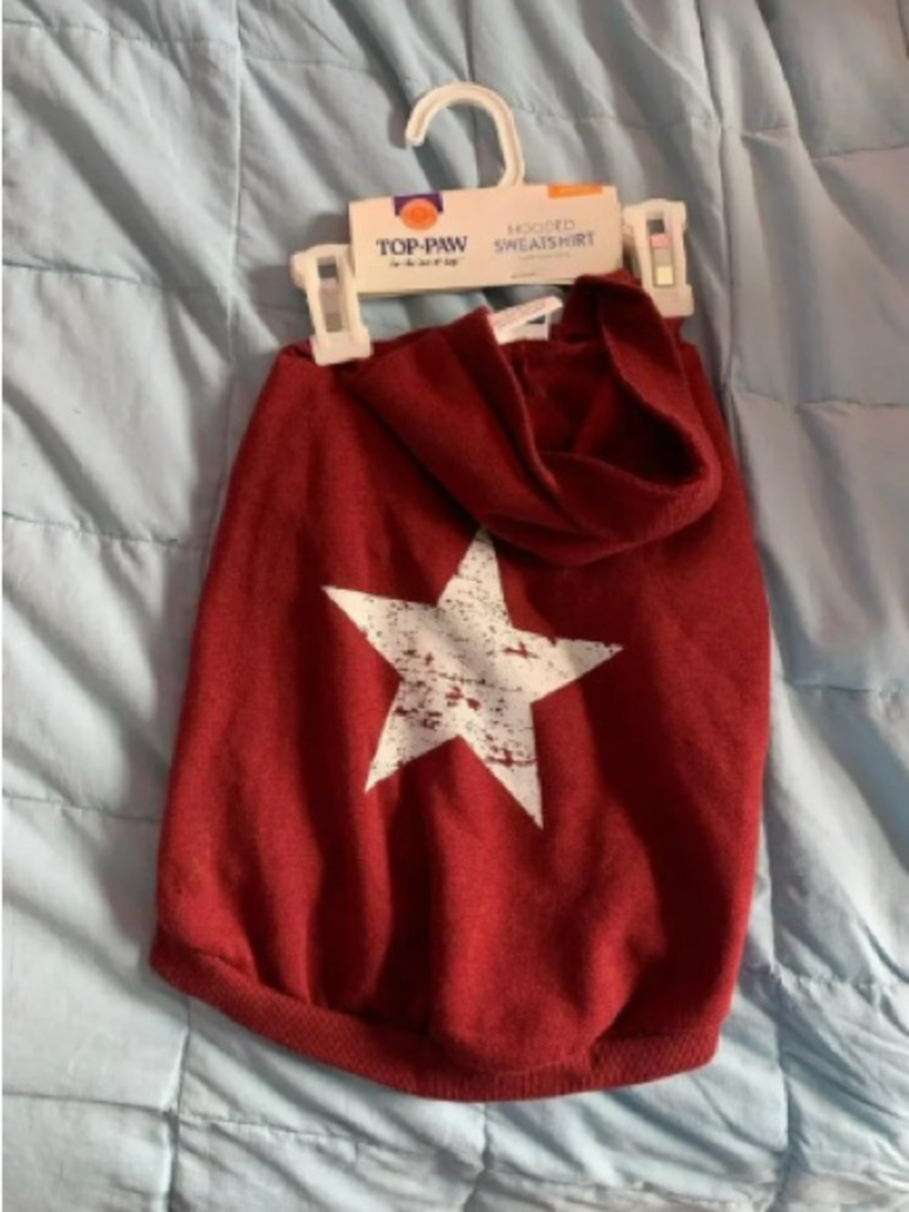 Top Paw Red Knit Cowl Sweater with White Star